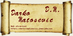 Darko Matošević vizit kartica